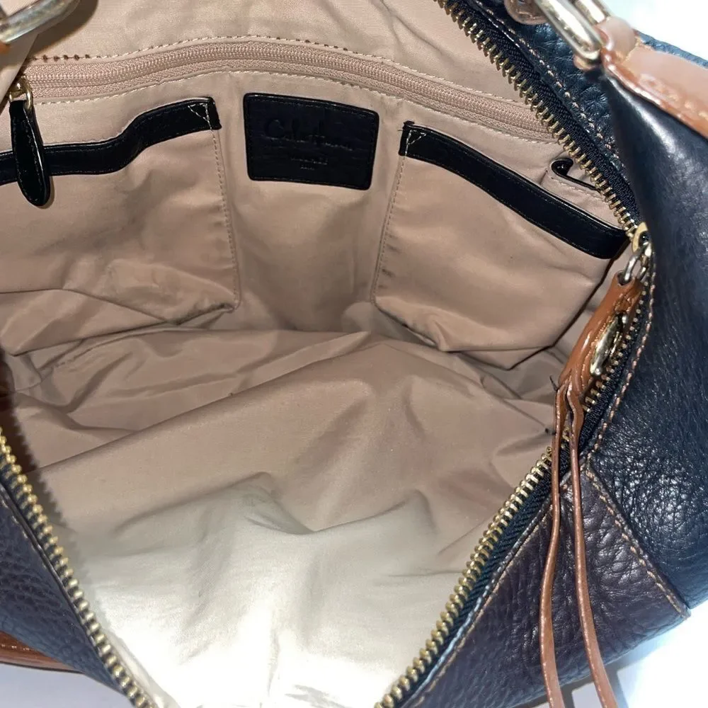 Cole Haan Black and Brown Hobo Bag